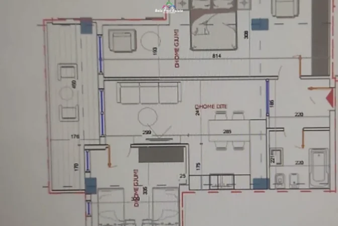 Durres, shes apartament 2+1 Kati 3, 88 m² 123.656 € (golem)