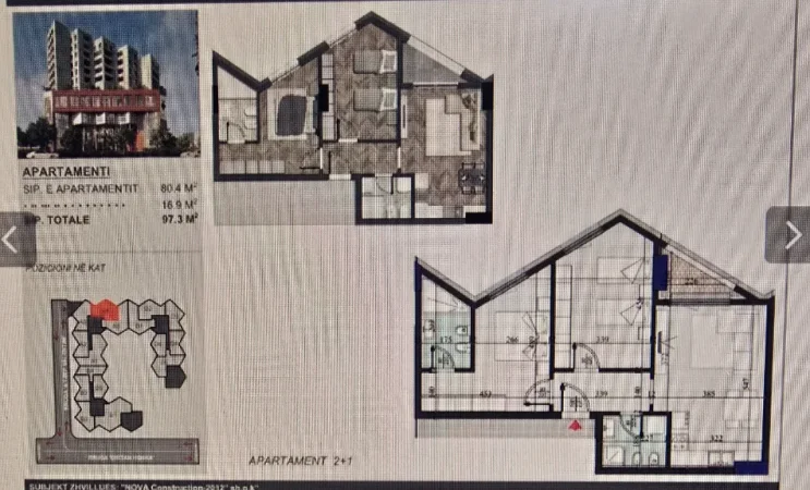 Tirane, shitet apartament 2+1+Ballkon Kati 11,PALLATI 16 KATESH,SIPËRFAQE 97 m² ,ÇMIMI 165.000 € (REZIDENCA COLONNADE RRUGA DRITAN HOXHA ,ZOGU I ZI)