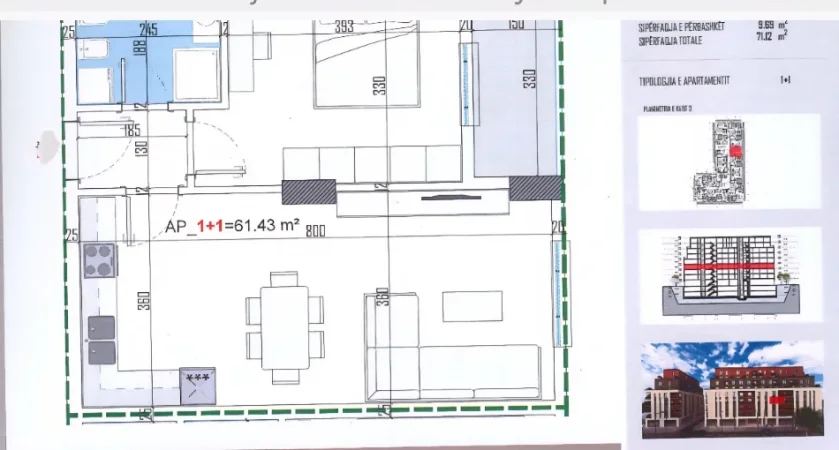 Tirane, shitet apartament 2+1 Kati 4, 102 m² (KAMEZ)
