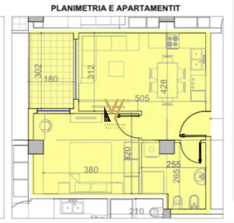 Tirane, shitet apartament 1+1+Ballkon Kati 3, 55 m² 80.000 € (PASKUQAN)