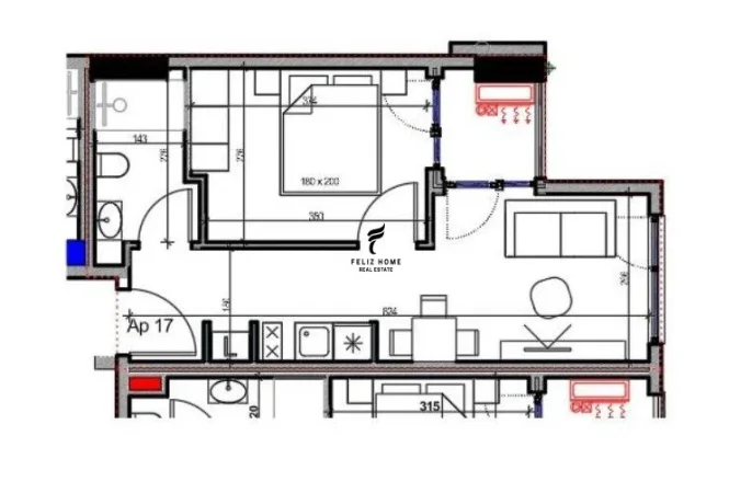 Tirane, shitet apartament 1+1 , 48 m² 105.000 € (RRUGA E KAVAJES)