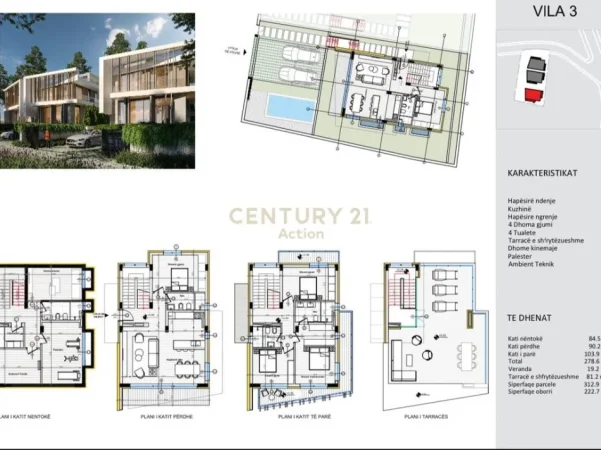 Tirane, shes Vile 2 Katshe Kati 3, 312 m² 666.000 € 