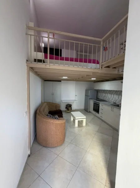 Tirane, jepet me qera apartament duplex 1+1 Kati 0, 40 m² 250 € (Rruga Tom Plezha)