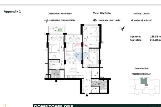 Tirane, shitet apartament , 215 m² 825.000 € 