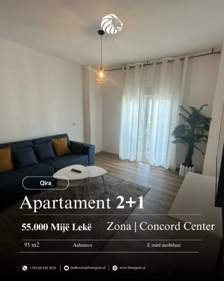 Tirane, jap me qera apartament 2+1 , 550 € 