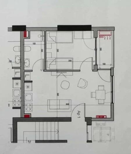 Tirane, shes apartament 1+1 Kati 2, 54 m² 120.000 € (Rruga Bedri Karapici)