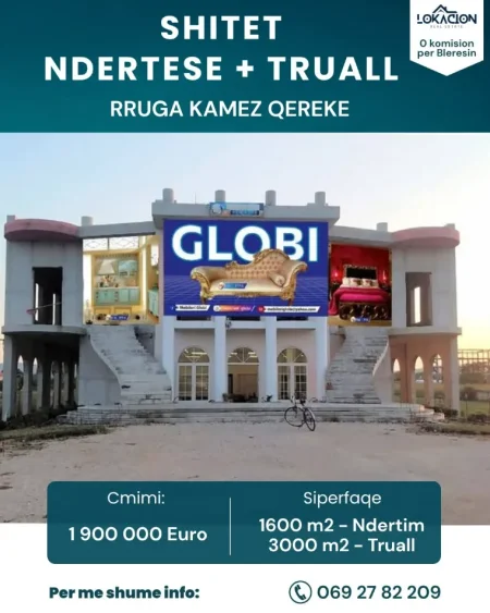 Tirane, shitet nga Pronari, pa-komision ambjent biznesi Kati 2, 4.600 m² (fushe kruje)