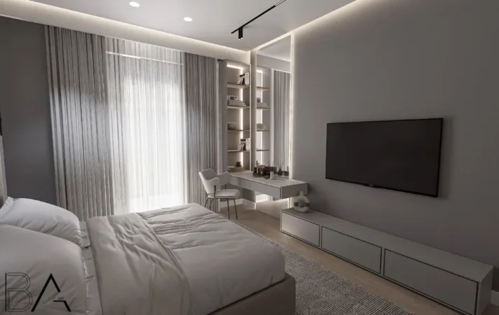 Tirane, jepet me qera apartament 1+1+Ballkon Kati 4, 70 m² 600 € (KOMPLEKSI URBAN GATE)