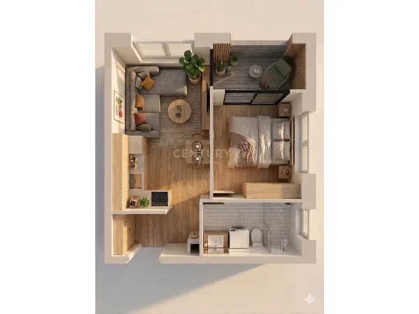 Tirane, shitet apartament 1+1 Kati 8, 48 m² 79.000 € (Ali Demi)