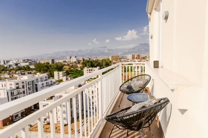 Tirane, jepet me qera apartament 1+1 Kati 9, 72 m² 600 € (ASTIR)