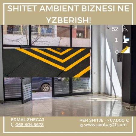 Tirane, shitet ambjent biznesi Kati 0, 52 m² 67.000 Euro (Yzberish)