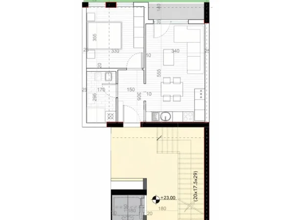Tirane, shitet apartament 1+1 Kati 7, 63 m² 143.000 € (MBRAPA GLOBE, RRUGA E KAVAJËS)