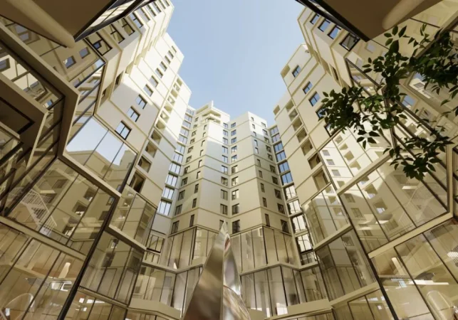 Tirane, shitet apartament 1+1 Kati 4, 72 m² 128.800 € (Colonnade Residence)