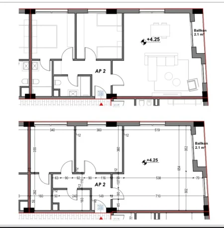 Sarande, shes apartament 2+1+Ballkon Kati 1, 110 m² 177.440 € (Sarande)
