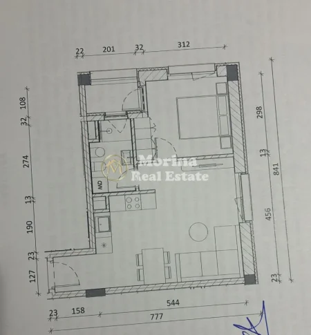 Tirane, shitet apartament 1+1 Kati 6, 60 m² 96.000 € (Ali Demi)