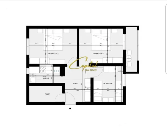 Tirane, jepet me qera apartament 3+1 Kati 5, 74 m² 700 € (QENDER)