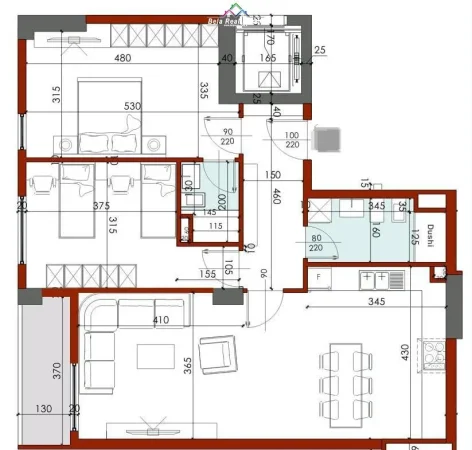 Tirane, jepet me qera apartament 2+1 Kati 2, 106 m² 203.000 € (Rruga aleksander Moisiu)