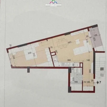 Tirane, shitet apartament 1+1+Ballkon Kati 2, 71 m² 137.000 € (Prane Raiffaizen Bank)