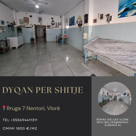 Vlore, shitet ambjent biznesi Kati 0, 131 m² (Rruga 7 Nentori, prane Shtepis se Oficerave, Vlore)