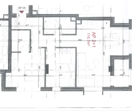 Dhermi - Palase, shitet apartament 2+1 Kati 1, 115 m² 