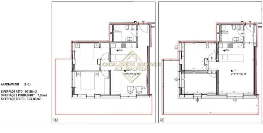 Ksamil, shitet 2+1 , 104 m² 314.490 € 