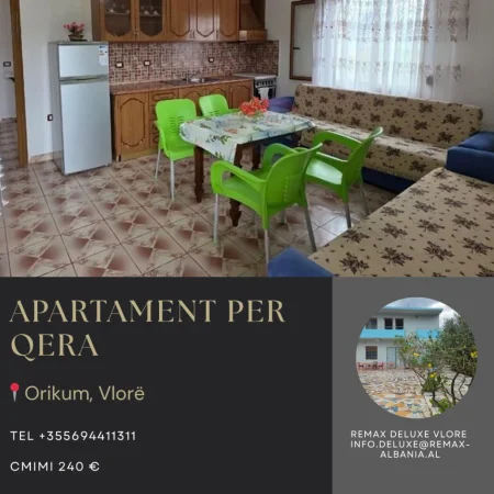 Radhime - Orikum, jepet me qera apartament 1+1 Kati 1, 50 m² 240 € (Orikum, Vlore)