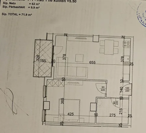 Shqiperi, shes apartament 1+1+Ballkon Kati 2, 72 m² 135.000 € (dritan hoxha)