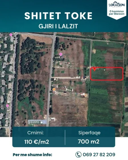 Durres, shitet toke ne bregdet , 700 m² (gjiri i lalzit)
