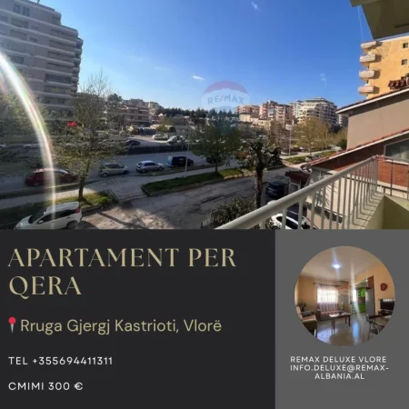 Vlore, jepet me qera apartament 1+1+Ballkon Kati 3, 72 m² 300 € (Rruga Gjergj Kastrioti (Transballkanike), Vlorë)
