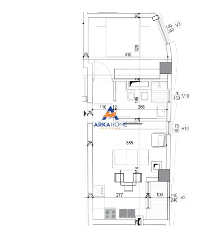Tirane, shitet apartament 1+1+Ballkon Kati 1, 55 m² 198.640 € 