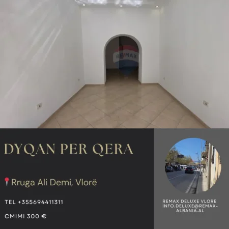 Vlore, jepet me qera dyqan Kati 0, 50 m² 300 € (Rruga Ali Demi, Vlorë)