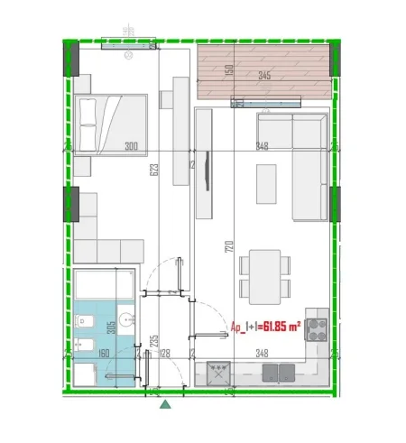 Tirane, ne shitje apartament 1+1 Kati 3, 72 m² 79.000 € (Paskuqan)