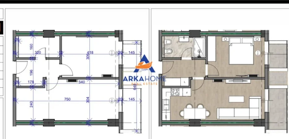 Durres, shitet apartament 1+1+Ballkon Kati 1, 68 m² 99.470 € (GOLEM)