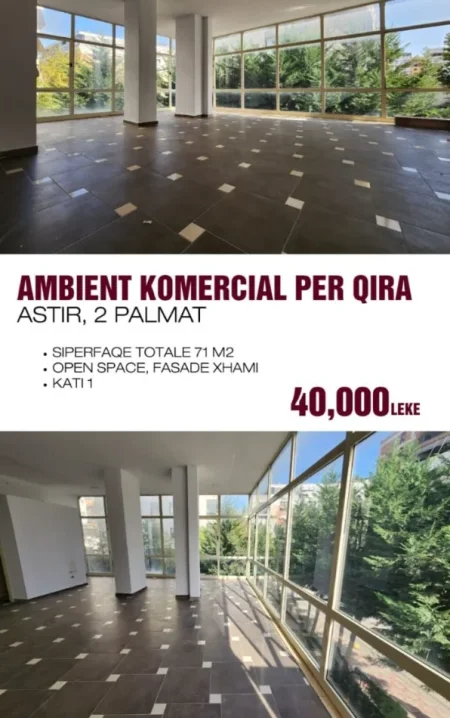 Tirane, jepet me qera ambjent biznesi Kati 1, 71 m² 400 € (Yzberisht)