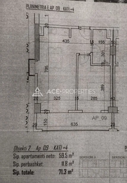 Durres, shitet apartament 1+1 Kati 4, 72 m² (Golem,Durres)