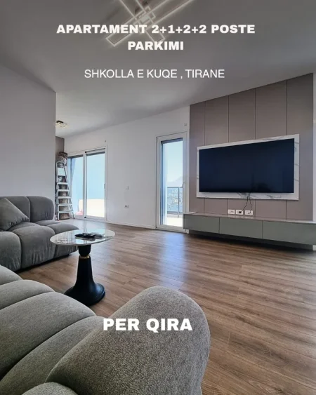 Tirane, jepet me qera apartament 2+1+Ballkon Kati 9, 130 m² 1.200 € (Shkolla E Kuqe)