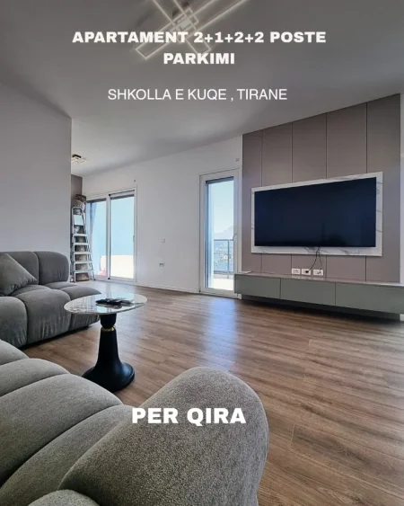 Tirane, jepet me qera apartament 2+1+Ballkon Kati 9, 1.200 € 