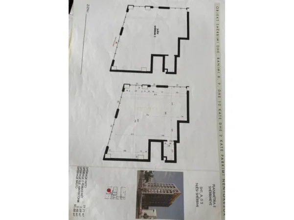 Tirane, shitet ambjent biznesi Kati 0, 1 m² (ali demi)