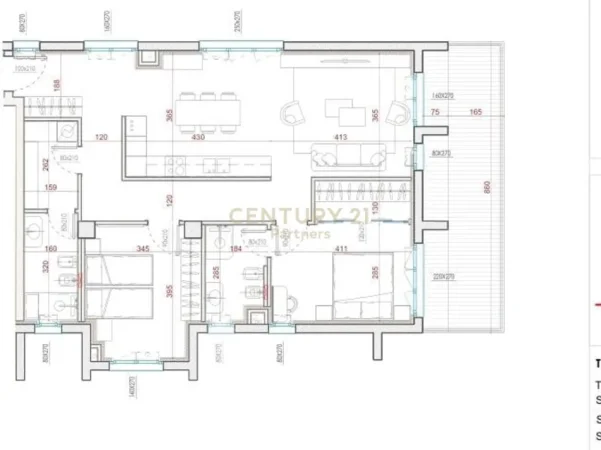Tirane, jepet me qera apartament 1+1+Aneks+Ballkon Kati 3, 135 m² 1.000 € (Park Avenue)