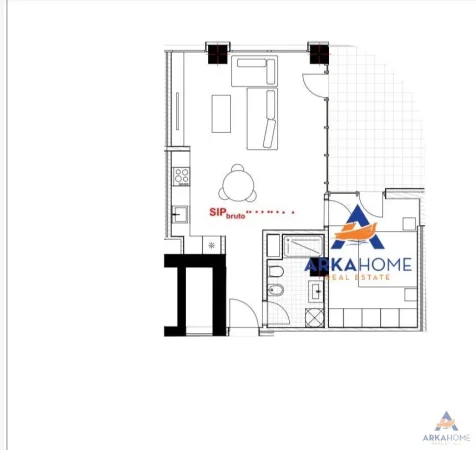 Tirane, shitet apartament 1+1+Ballkon Kati 3, 84 m² 96.600 € 