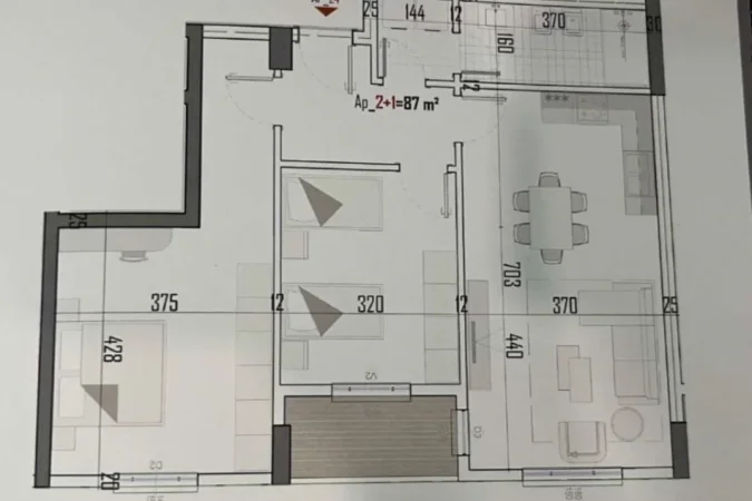 Tirane, shitet apartament 2+1 Kati 4, 102 m² 84.480 € (KAMEZ VENATINO 2)