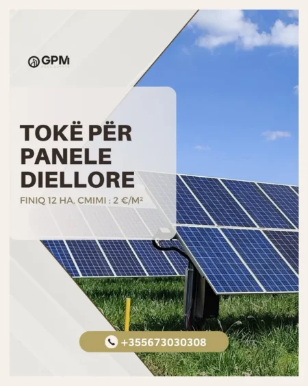 Tokë për panele diellore në shitje në Finiq.