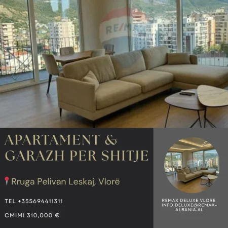 Vlore, shitet apartament 2+1 Kati 8, 121 m² 310.000 € (Rruga Pelivan Leskaj, Vlorë)