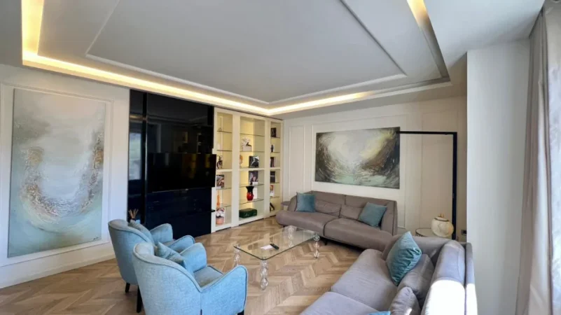 Jepet me Qera: 3+1+2wc+1Post Parkimi🅿️ - 📍Kopshti Zologjik (Pallati i Pavarotit) - 1200€ - Kati.6 - Sp.145m² || 4 min ne kembe nga Liqeni Artificial