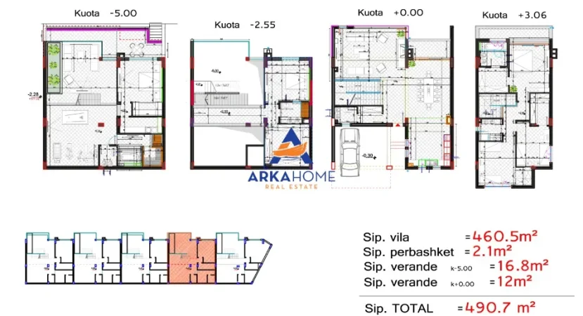 Tirane, shitet Vile 3 Katshe Kati 3, 460 m² 1.050.000 € 