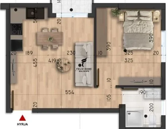 Durres, shitet apartament 1+1+Ballkon Kati 4, 54 m² 65.000 € (DURRES,MALI ROBIT)