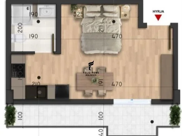 Durres, shitet garsonier Kati 4, 42 m² 51.000 € (MALI ROBIT)