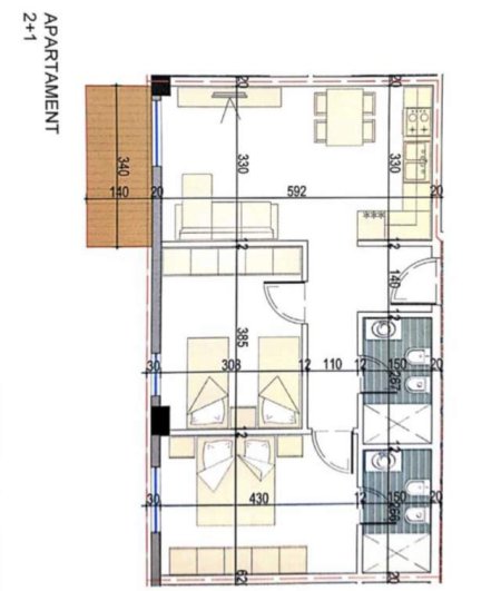 Tirane, jepet me qera 2+1+BLK Kati 5, 85 m² 35.000  (Rruga 29 Nëntori, Perballe Folé)