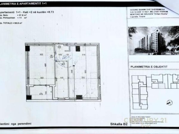 Tirane, shitet apartament 1+1+BLK Kati 2, 69 m² 89.000 Euro (dritan hoxha)