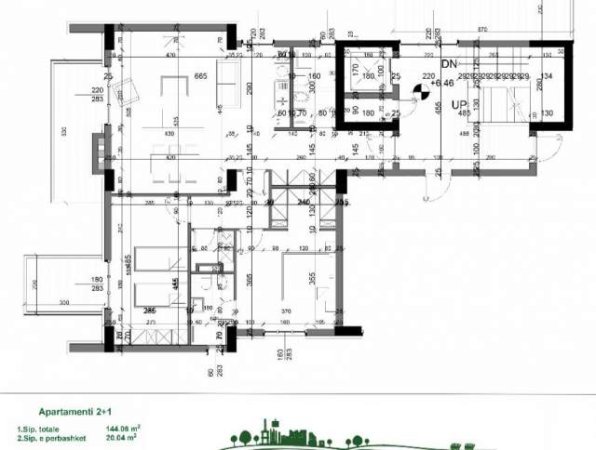 Tirane, shitet apartament Kati 2, 144 m² 216.000 Euro (Autostrada Tirane-Elbasan)